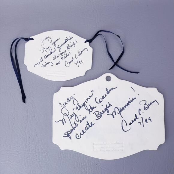 Longaberger Welcome Plaque Sign Ceramic C Berry Lot Of 6, 2 Signed by C Berry - Picture 4 of 16